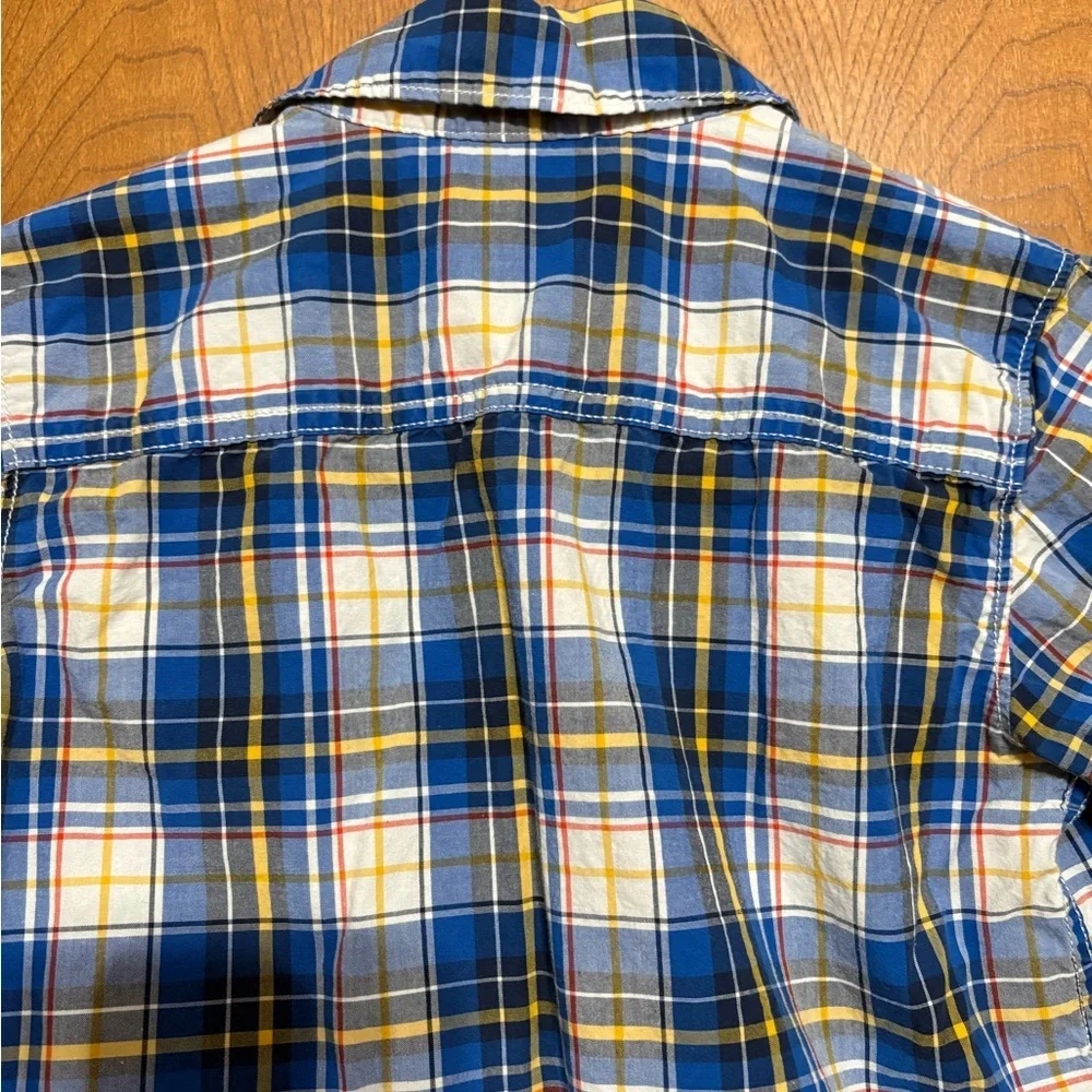 Carter's Blue and Yellow Plaid Button Down Shirt